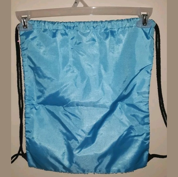 JUSTICE BLUE SEQUINED Draw string back pack NWOT - Picture 4 of 6